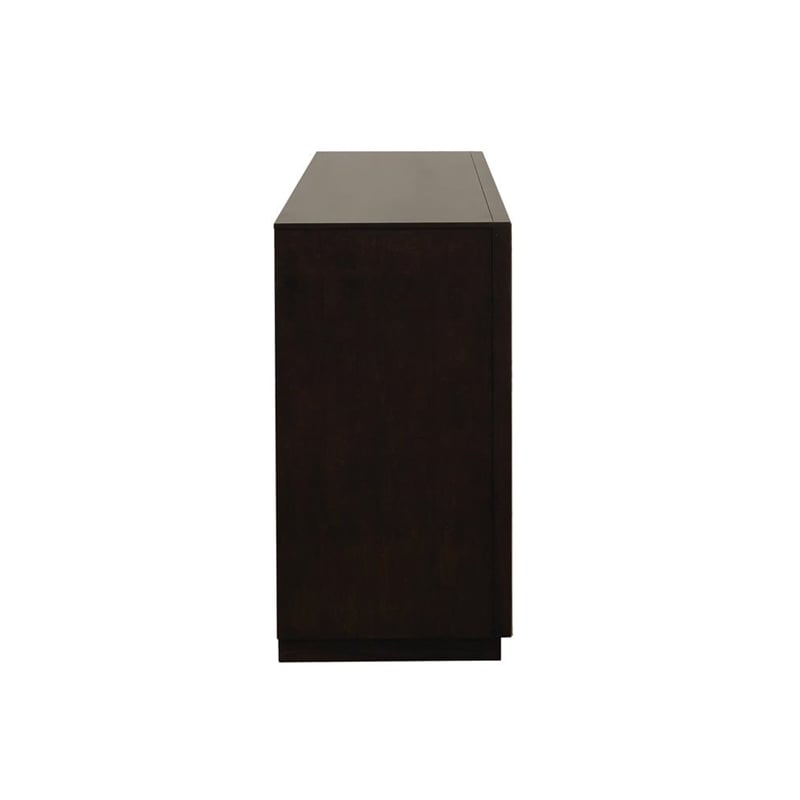 Pemberly Row 8-Drawer Dresser with Metallic Pulls in Smoked Peppercorn