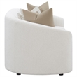Pemberly Row Curved Boucle Upholstered Sloped Arm Sofa in Latte