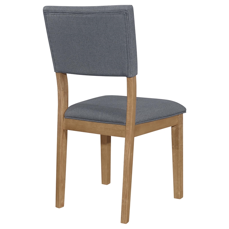 Pemberly Row Fabric Upholstered Dining Side Chair Set of 2 in Brown