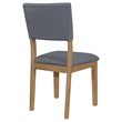 Pemberly Row Fabric Upholstered Dining Side Chair Set of 2 in Brown