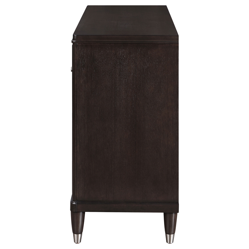 Pemberly Row Modern Wood 6-Drawer Bedroom Storage Dresser in Brown