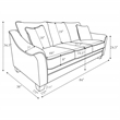 Pemberly Row Boucle Upholstered 3-Seat Sofa with Sloped Arms in Light Grey