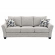 Pemberly Row Boucle Upholstered 3-Seat Sofa with Sloped Arms in Light Grey