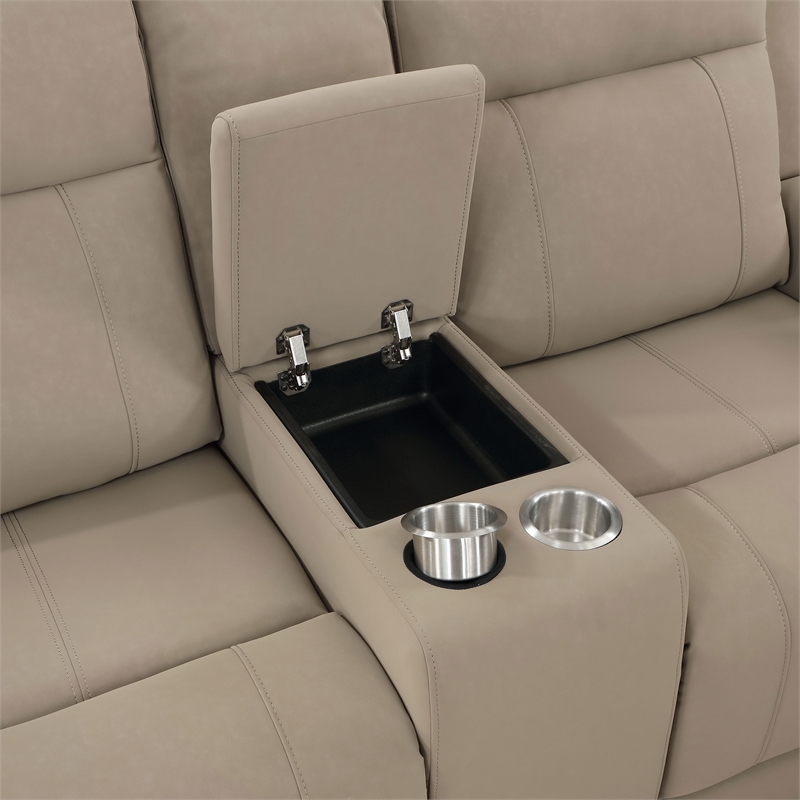 Pemberly Row 3-Piece Reclining Sofa with Loveseat and Recliner in Taupe