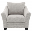 Pemberly Row Boucle Upholstered Accent Armchair in Light Grey