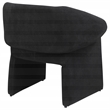Pemberly Row Fabric Upholstered Sloped Arm Accent Chair in Black