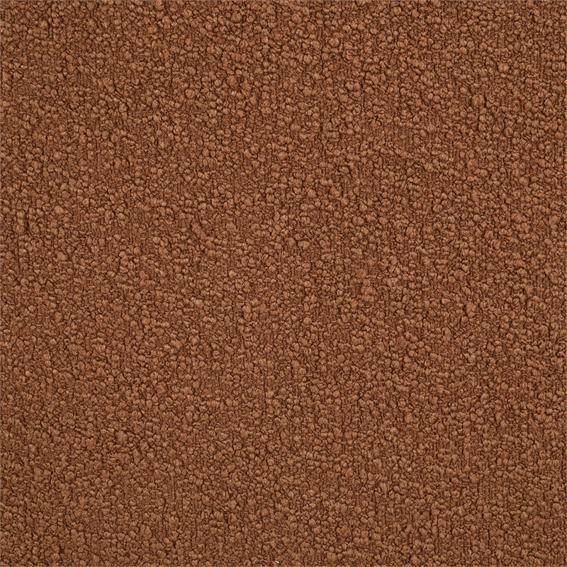 Pemberly Row Upholstered Round Swivel Accent Chair in Burnt Orange