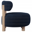 Pemberly Row Boucle Upholstered Barrel Back Accent Chair in Blue