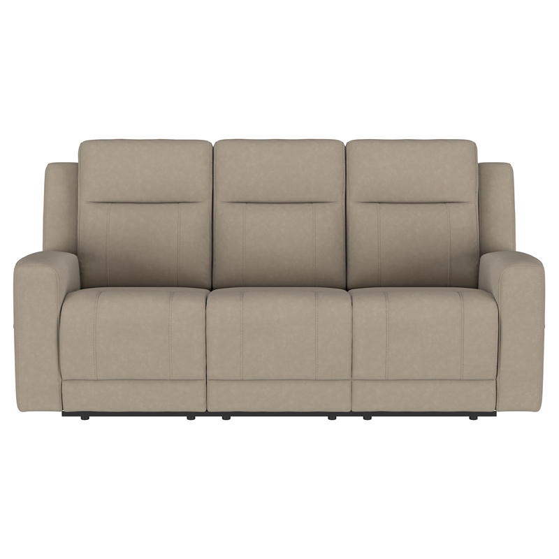 Pemberly Row 2-Piece Upholstered Reclining Sofa and Loveseat Set in Taupe