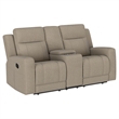 Pemberly Row 2-Piece Upholstered Reclining Sofa and Loveseat Set in Taupe