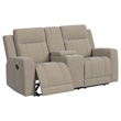 Pemberly Row 2-Piece Upholstered Reclining Sofa and Loveseat Set in Taupe