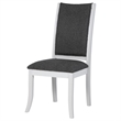 Pemberly Row Upholstered Dining Side Chair Set of 2 in Pearl White