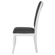 Pemberly Row Upholstered Dining Side Chair Set of 2 in Pearl White