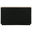Pemberly Row 6-Drawer Fluted Wood Dresser Cabinet in Ash Brown