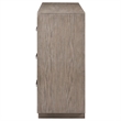 Pemberly Row 6-drawer Dresser with Chrome Bar Pulls in Barley Brown