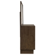 Pemberly Row 6-drawer Dresser and Beveled Mirror Set in Warm Brown