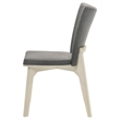 Pemberly Row Upholstered Fabric Dining Side Chair Set of 2 in Grey