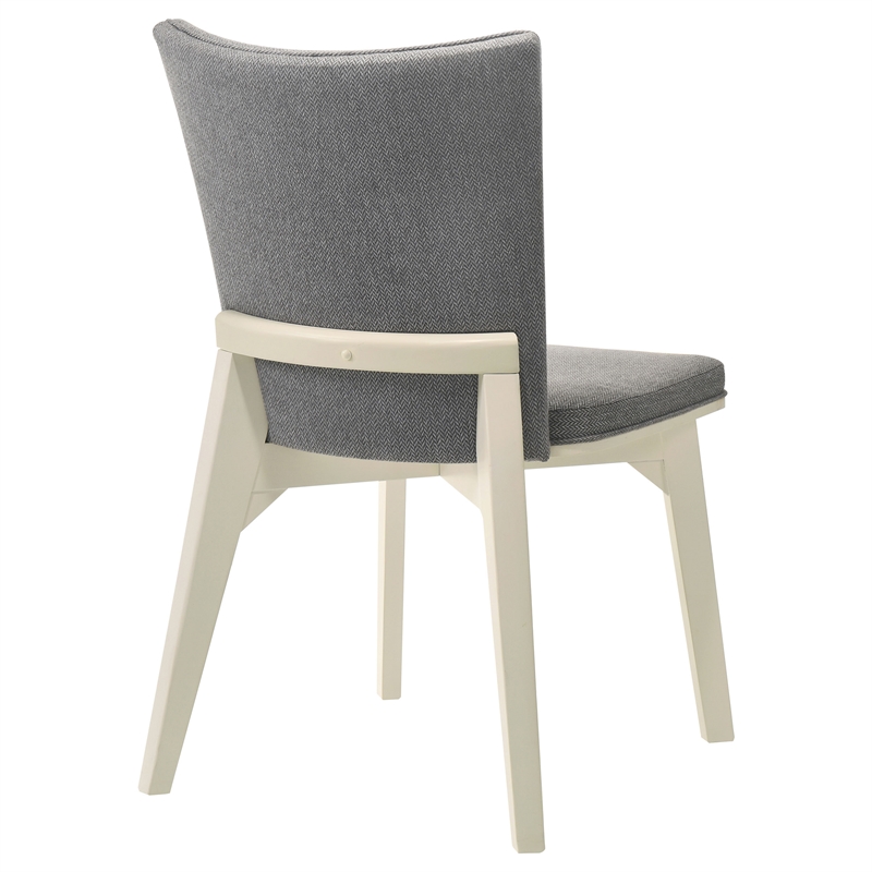 Pemberly Row Upholstered Fabric Dining Side Chair Set of 2 in Grey