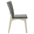 Pemberly Row Upholstered Fabric Dining Side Chair Set of 2 in Grey