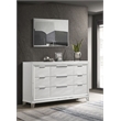 Pemberly Row 9-drawer Dresser Cabinet with Acrylic Legs in White