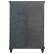 Pemberly Row 6-drawer 4-Tier Tempered Glass Door Chest in Dark Oak