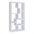 Pemberly Row 71-inch 6-shelf Geometric Wood Bookshelf in White