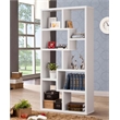 Pemberly Row 71-inch 6-shelf Geometric Wood Bookshelf in White