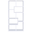 Pemberly Row 71-inch 6-shelf Geometric Wood Bookshelf in White