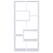 Pemberly Row 71-inch 6-shelf Geometric Wood Bookshelf in White
