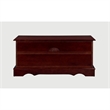 Pemberly Row Engineered Wood Storage Cedar Chest with Lock in Warm Brown