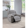 Pemberly Row Chenille Upholstered Glider Recliner Chair in Grey