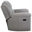 Pemberly Row Chenille Upholstered Glider Recliner Chair in Grey