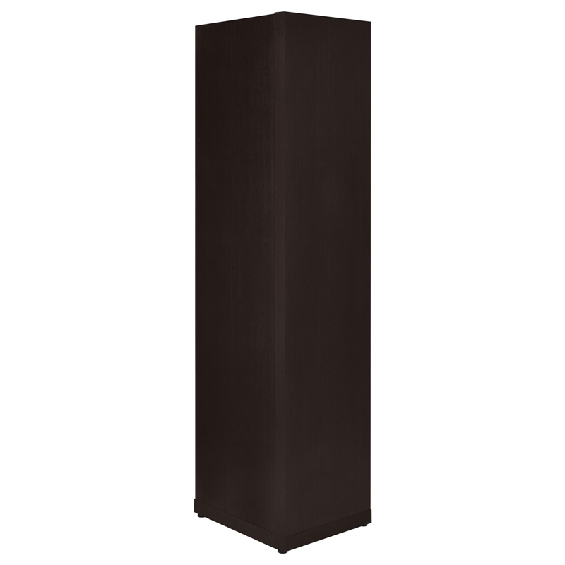 Pemberly Row 71-inch 6-shelf Wood Corner Bookcase in Cappuccino