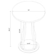 Pemberly Row Round Wood Top Accent Plant Stand Side Table in Cherry