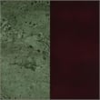 Pemberly Row Round Green Marble Top Tri-Leg Plant Stand in Merlot