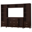 Pemberly Row 4-piece 60-inch TV Entertainment Center in Cappuccino
