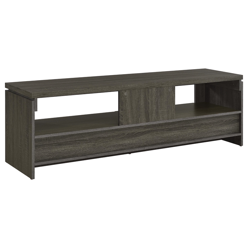 Pemberly Row 2-drawer Engineered Wood 59-inch TV Stand in Weathered Grey
