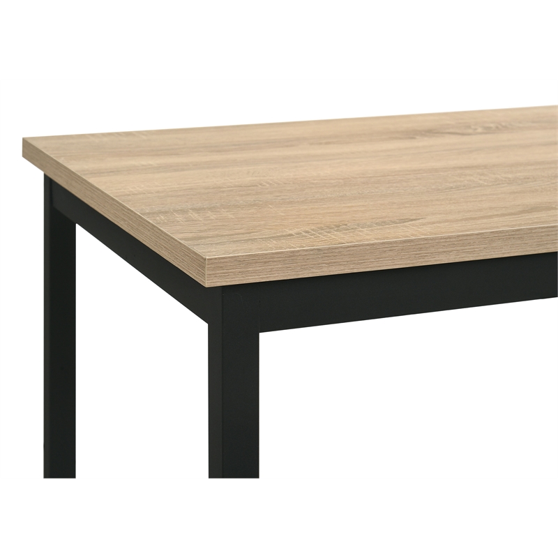 Pemberly Row 29.5-Inch Rectangular Dining Table in Greige Oak/Matte Black
