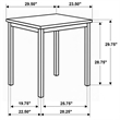 Pemberly Row 29.5-Inch Rectangular Dining Table in Greige Oak/Matte Black