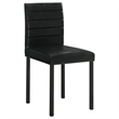 Pemberly Row 19.25'' Faux Leather Upholstered Dining Side Chair in Black