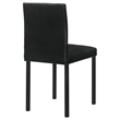 Pemberly Row 19.25'' Faux Leather Upholstered Dining Side Chair in Black
