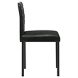 Pemberly Row 19.25'' Faux Leather Upholstered Dining Side Chair in Black