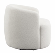 Pemberly Row Faux Sheepskin Upholstered Swivel Chair in Natural