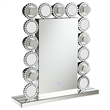 Pemberly Row 7-Bulb LED Lighted Tabletop Vanity Mirror in Silver