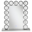 Pemberly Row 7-Bulb LED Lighted Tabletop Vanity Mirror in Silver