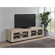 Pemberly Row 4-door Engineered Wood 79-inch TV Stand in Distressed Pine