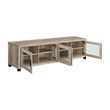 Pemberly Row 4-door Engineered Wood 79-inch TV Stand in Distressed Pine