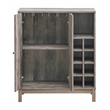 Pemberly Row 2-Doors Home Bar Wine Cabinet in Weathered Acacia