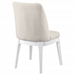 Pemberly Row Rubberwood Upholstered Dining Side Chair Set of 2 in Beige