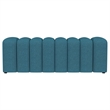 Pemberly Row Fabric Upholstered Tufted Accent Bench in Peacock Blue